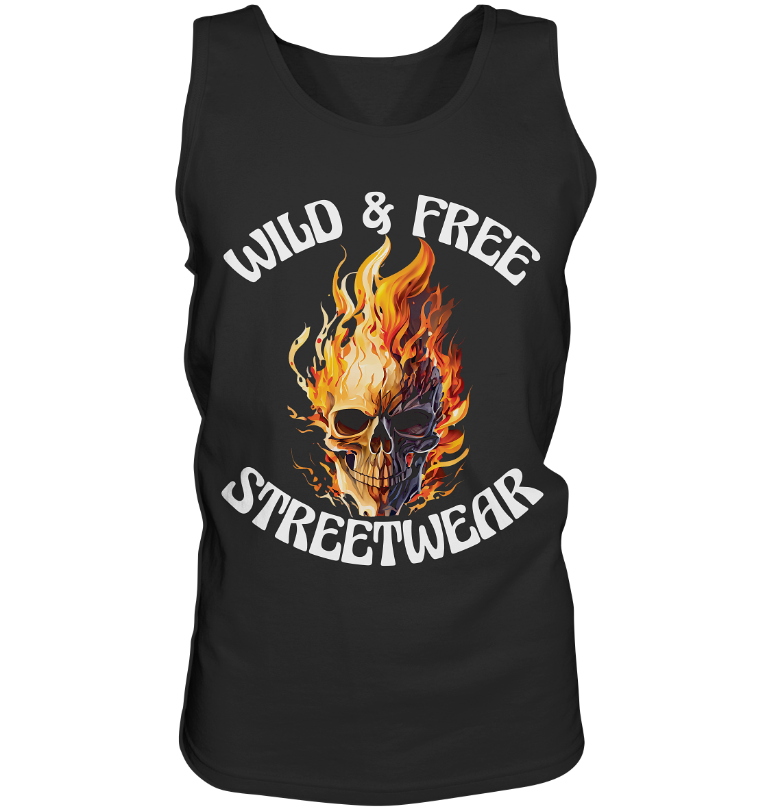 WILD & FREE NO 8 SKULL II - STREETWEAR - STATEMENT  - Tank-Top