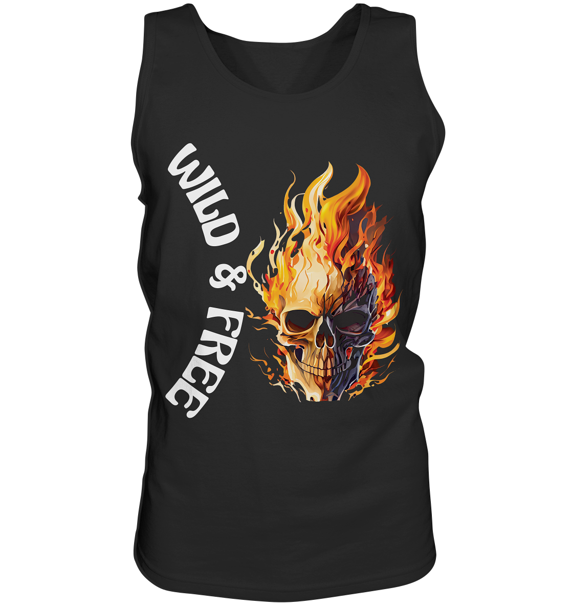 Tanktop- Wild & Free Skull- cooles Basic für jeden Look- Tank-Top