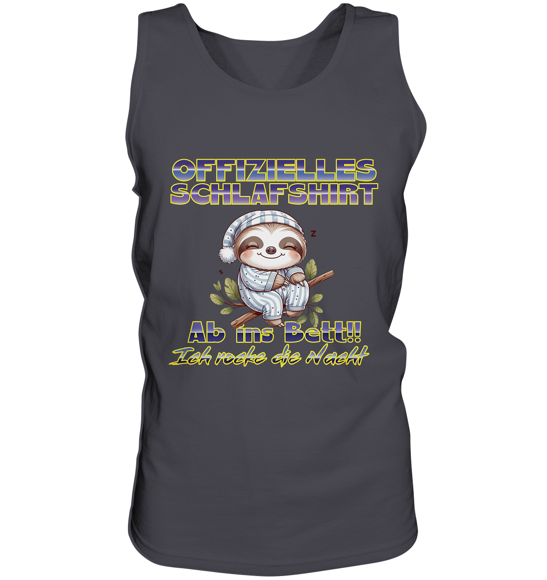 Schlafshirt mit Faultier - Tank-Top