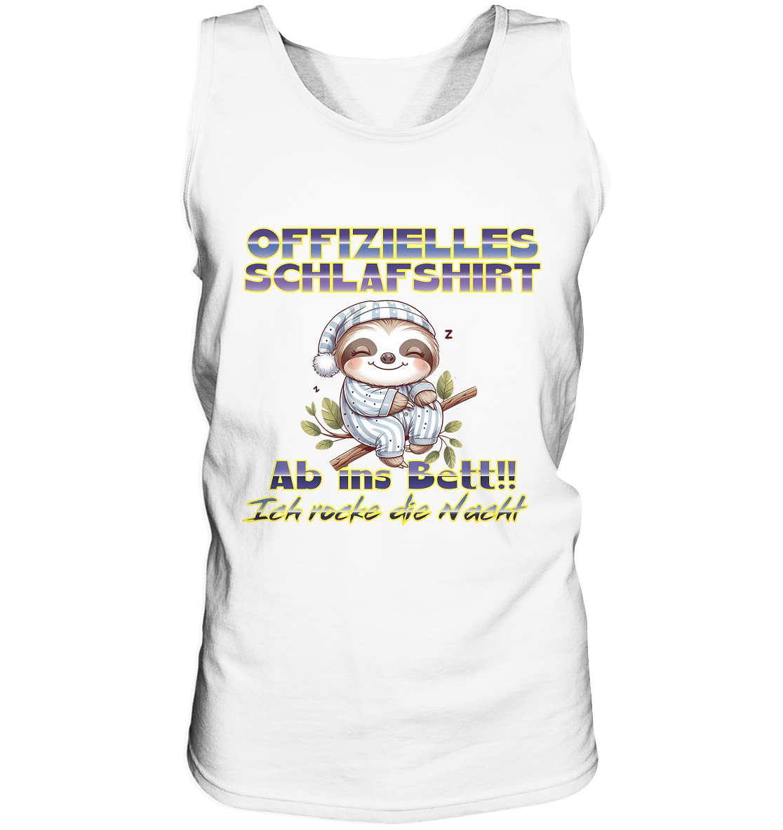 Schlafshirt mit Faultier - Tank-Top