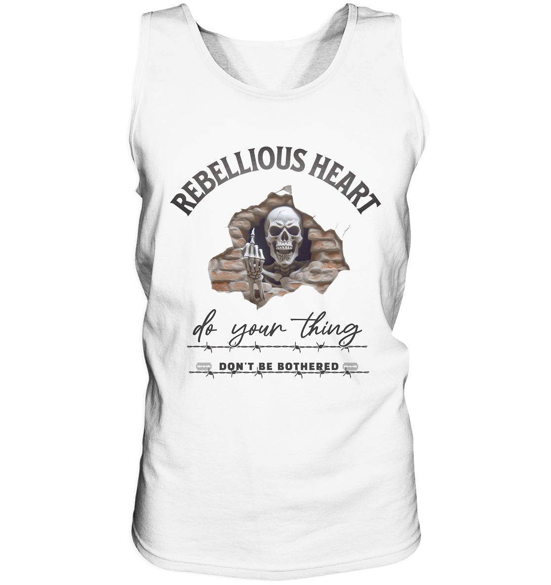 Rebellisches Herz Skull - Tank-Top