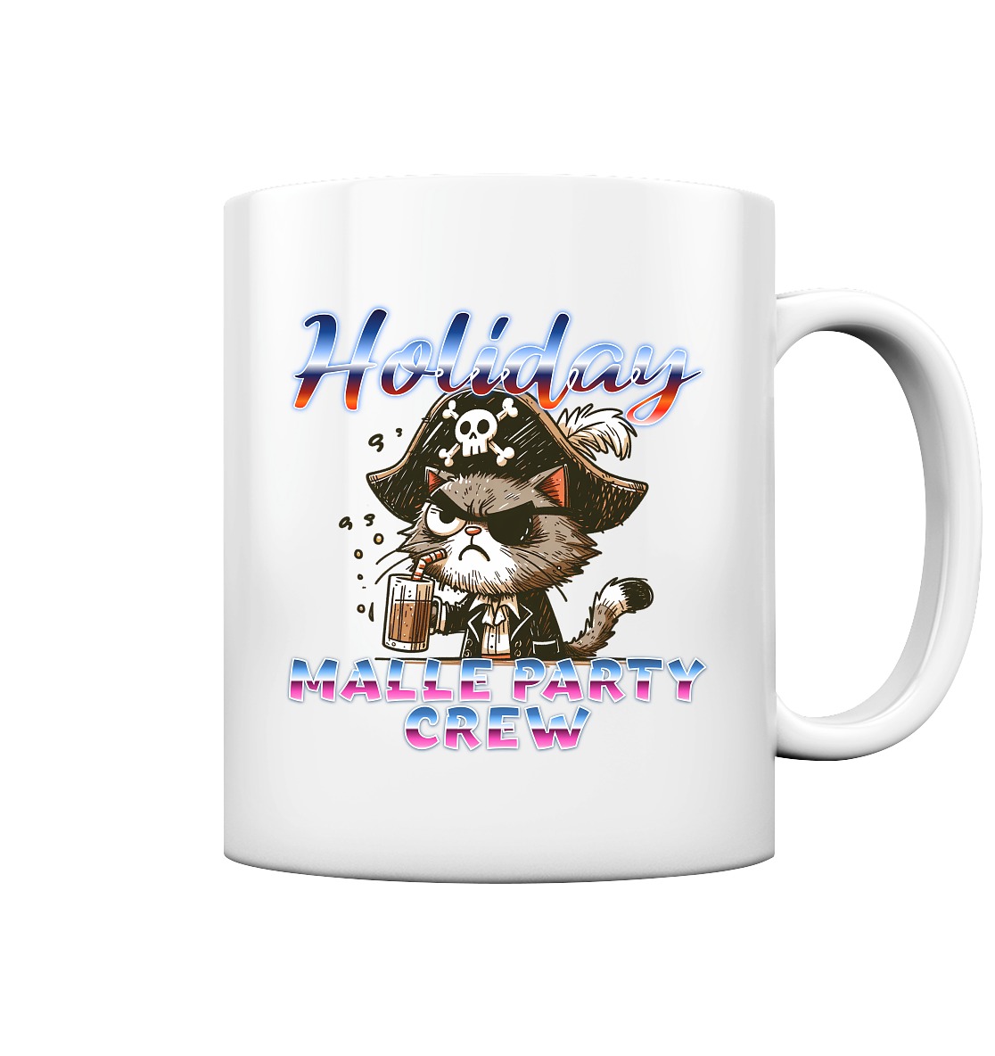 Urlaubsdruck Malle- Party Crew - Tasse glossy