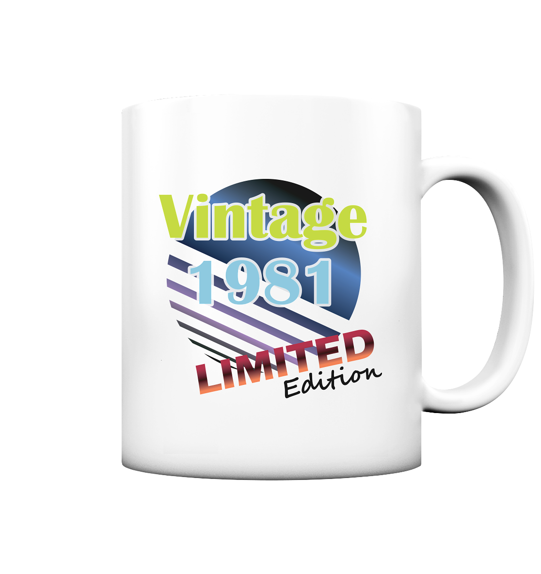 Jahrgang 1981- Tassen Limited Edition - Vintage  - Tasse matt