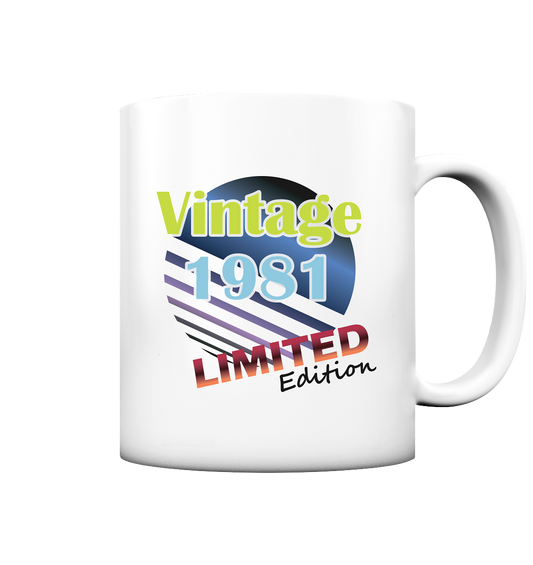 Jahrgang 1981- Tassen Limited Edition - Vintage  - Tasse matt