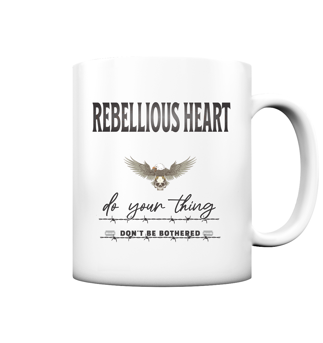 Rebellisches Herz Streetwear - Tasse matt