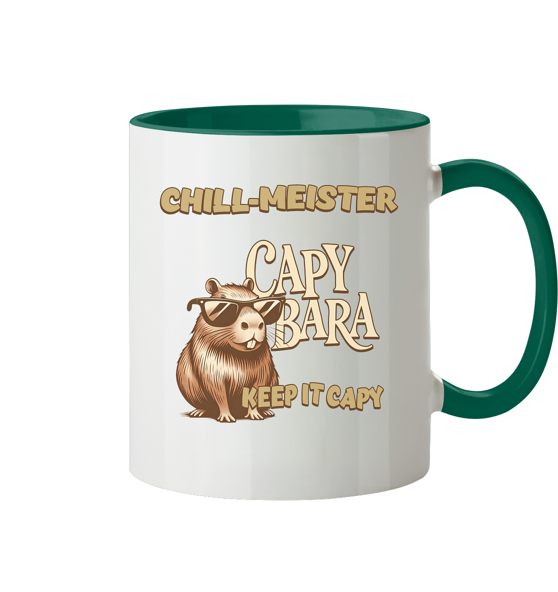 Chill-Meister Capybara – Keep it Capy (Bio & Premium) - Tasse zweifarbig