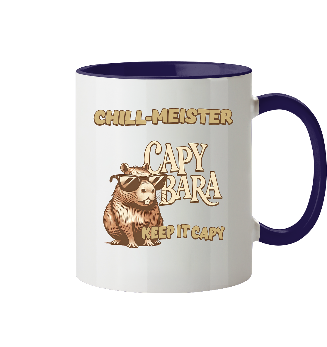 Chill-Meister Capybara – Keep it Capy (Bio & Premium) - Tasse zweifarbig