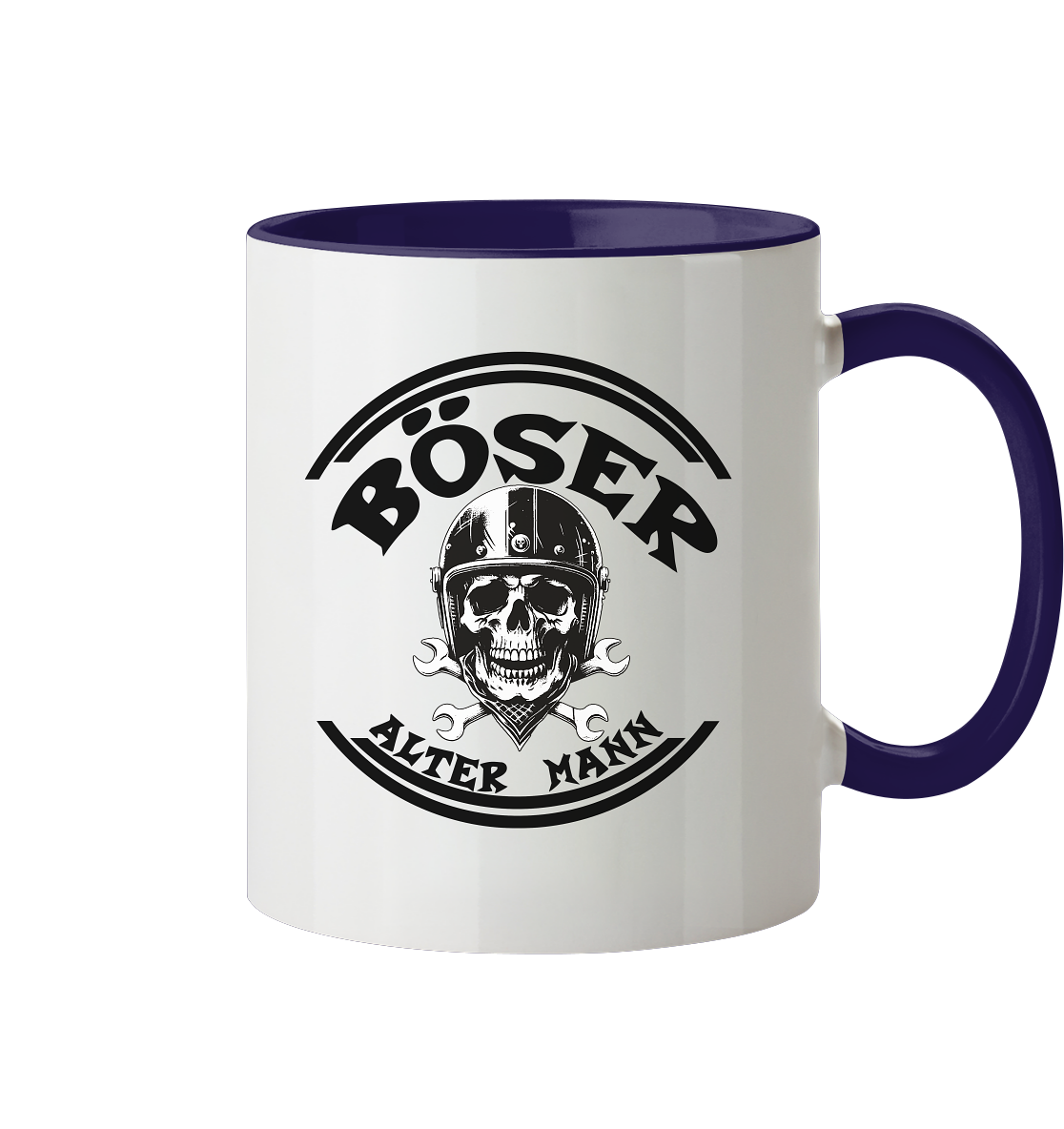 Tassen mit Aufdruck, Tasse zweifarbig, Tasse mit coolen Motiven,  Böser alter Mann