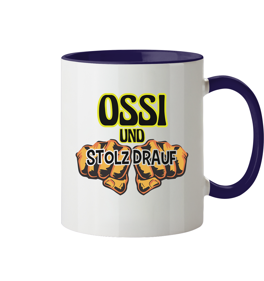 Ossi und stolz drauf - Tasse zweifarbig