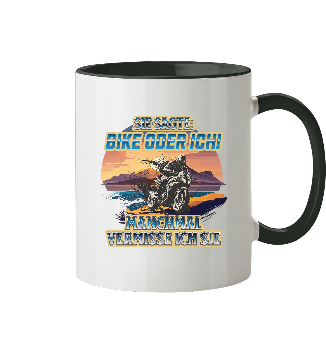 Bike oder Ich - DLzG - Tasse zweifarbig