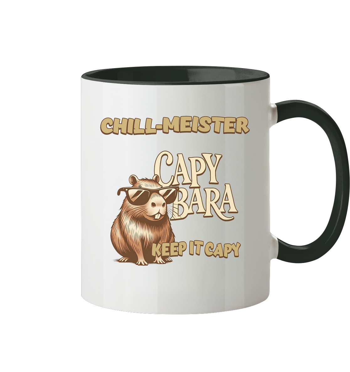 Chill-Meister Capybara – Keep it Capy (Bio & Premium) - Tasse zweifarbig