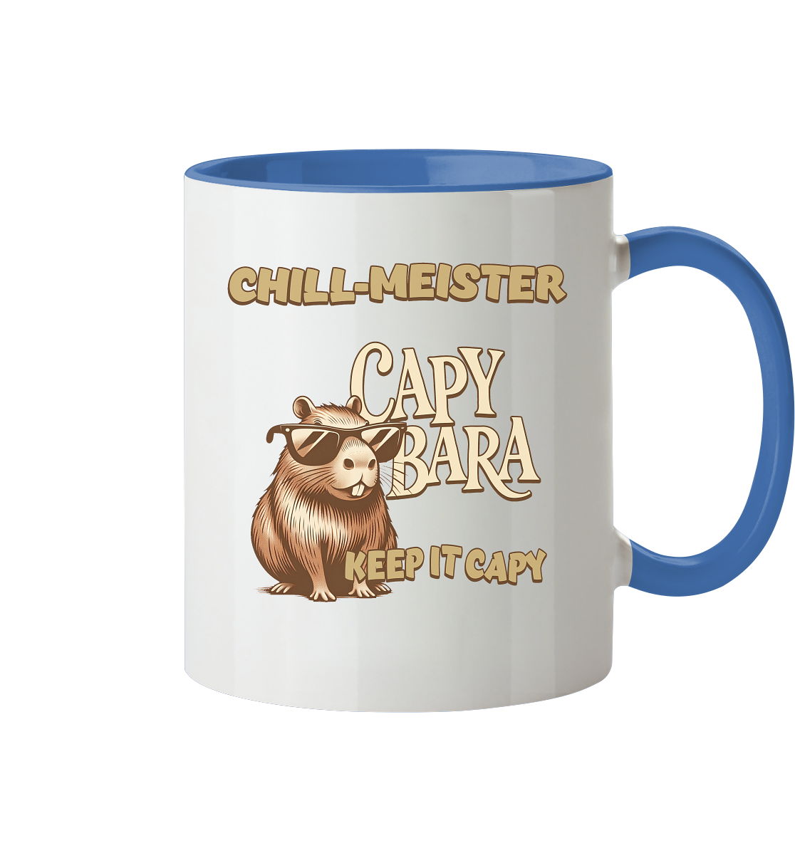 Chill-Meister Capybara – Keep it Capy (Bio & Premium) - Tasse zweifarbig