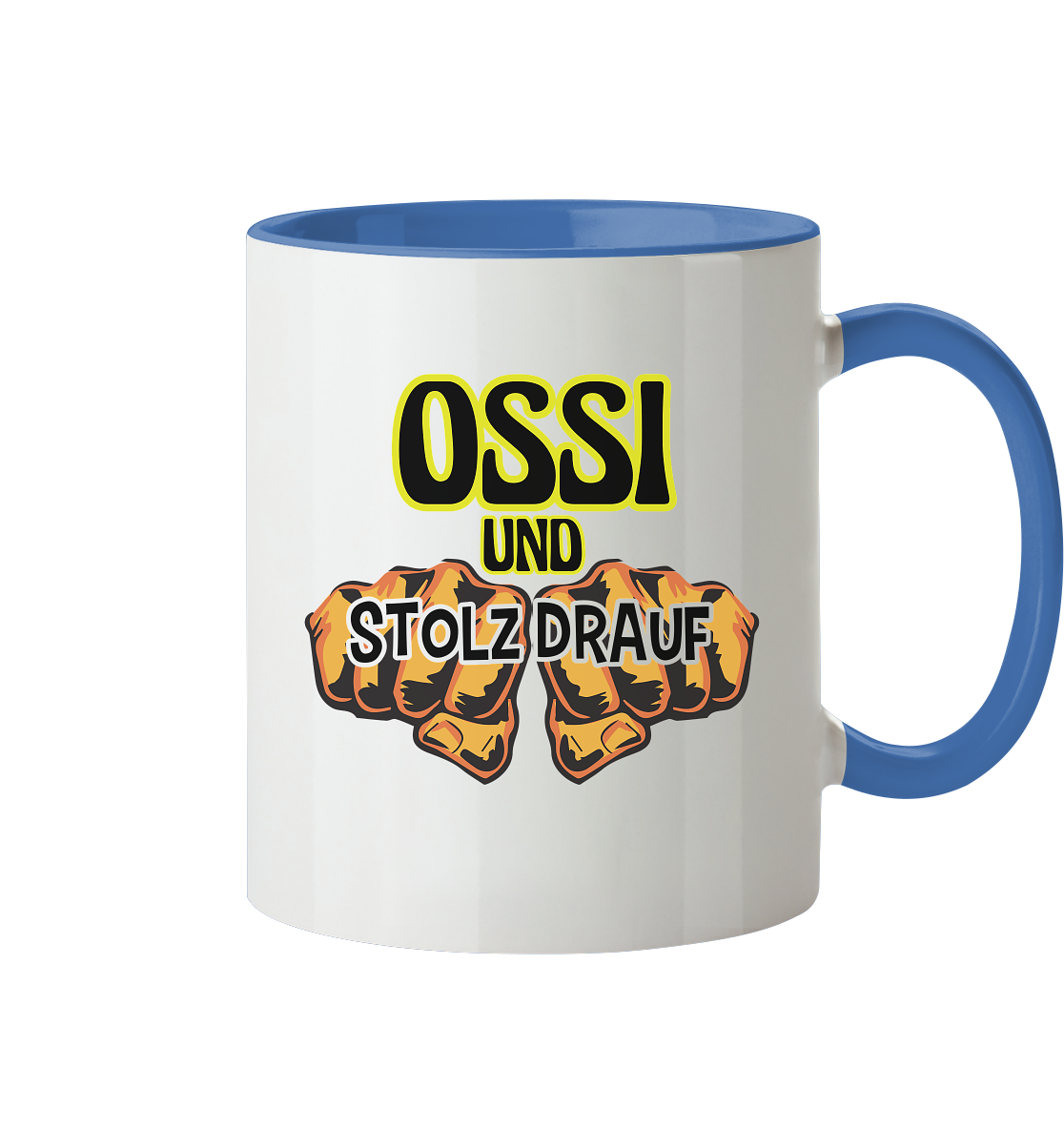 Ossi und stolz drauf - Tasse zweifarbig