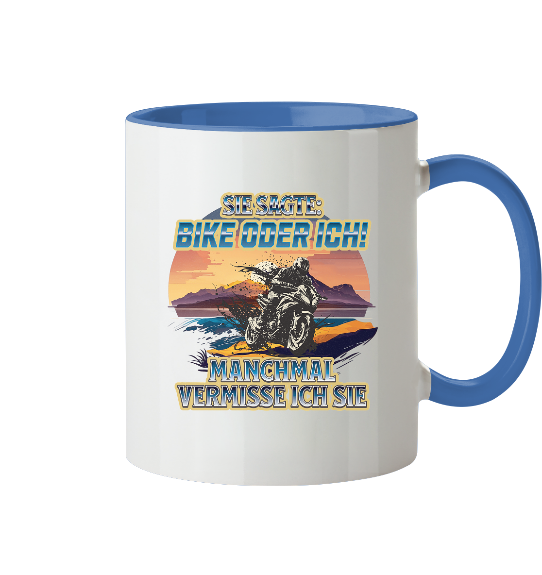 Bike oder Ich - DLzG - Tasse zweifarbig