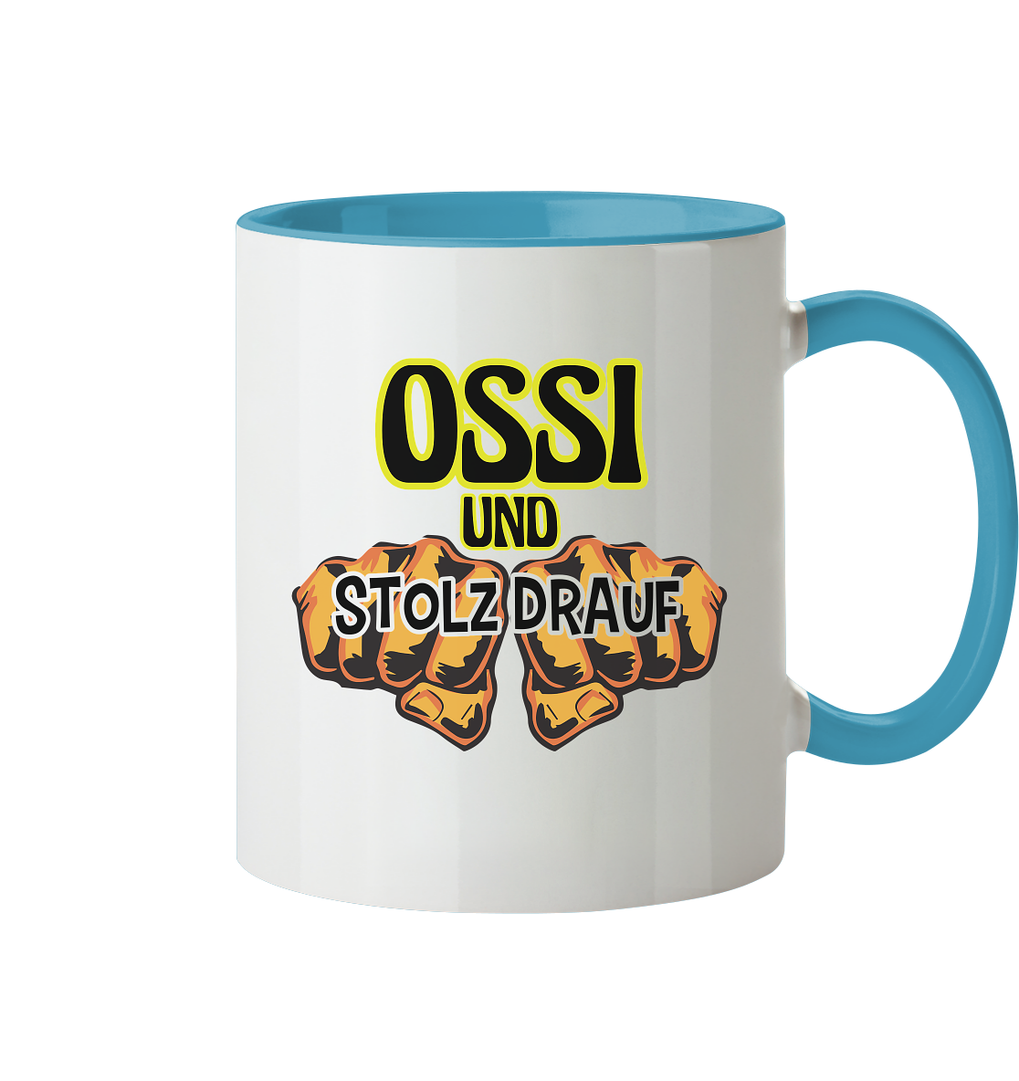 Ossi und stolz drauf - Tasse zweifarbig