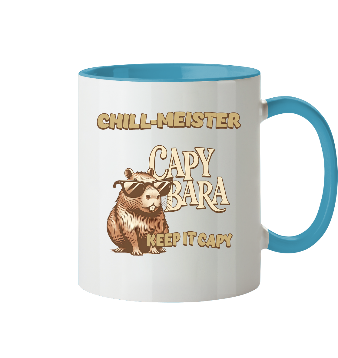 Chill-Meister Capybara – Keep it Capy (Bio & Premium) - Tasse zweifarbig