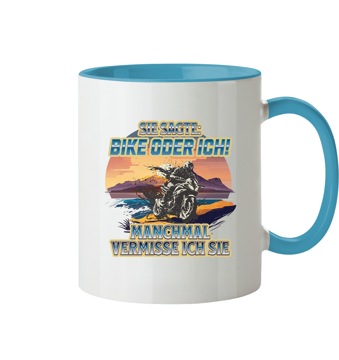 Bike oder Ich - DLzG - Tasse zweifarbig