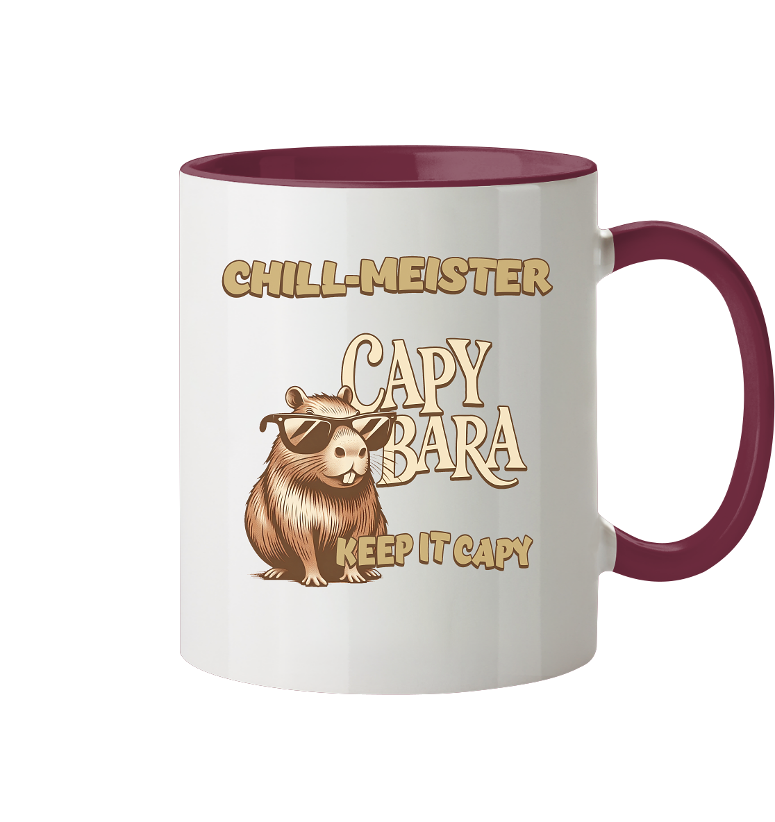 Chill-Meister Capybara – Keep it Capy (Bio & Premium) - Tasse zweifarbig
