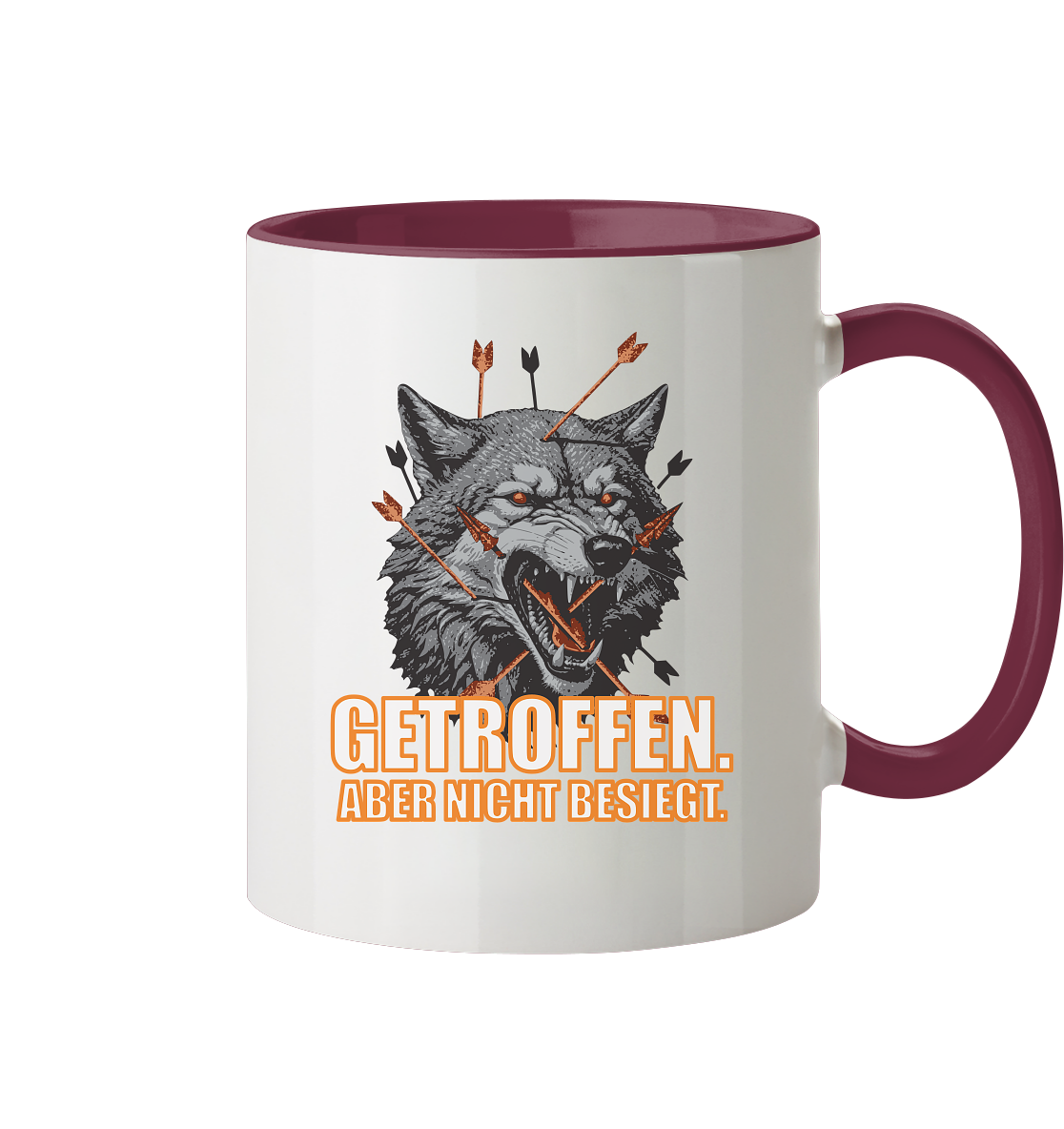 Alpha Wolf – Unbroken - Tasse zweifarbig