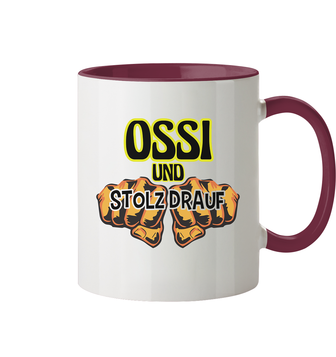 Ossi und stolz drauf - Tasse zweifarbig