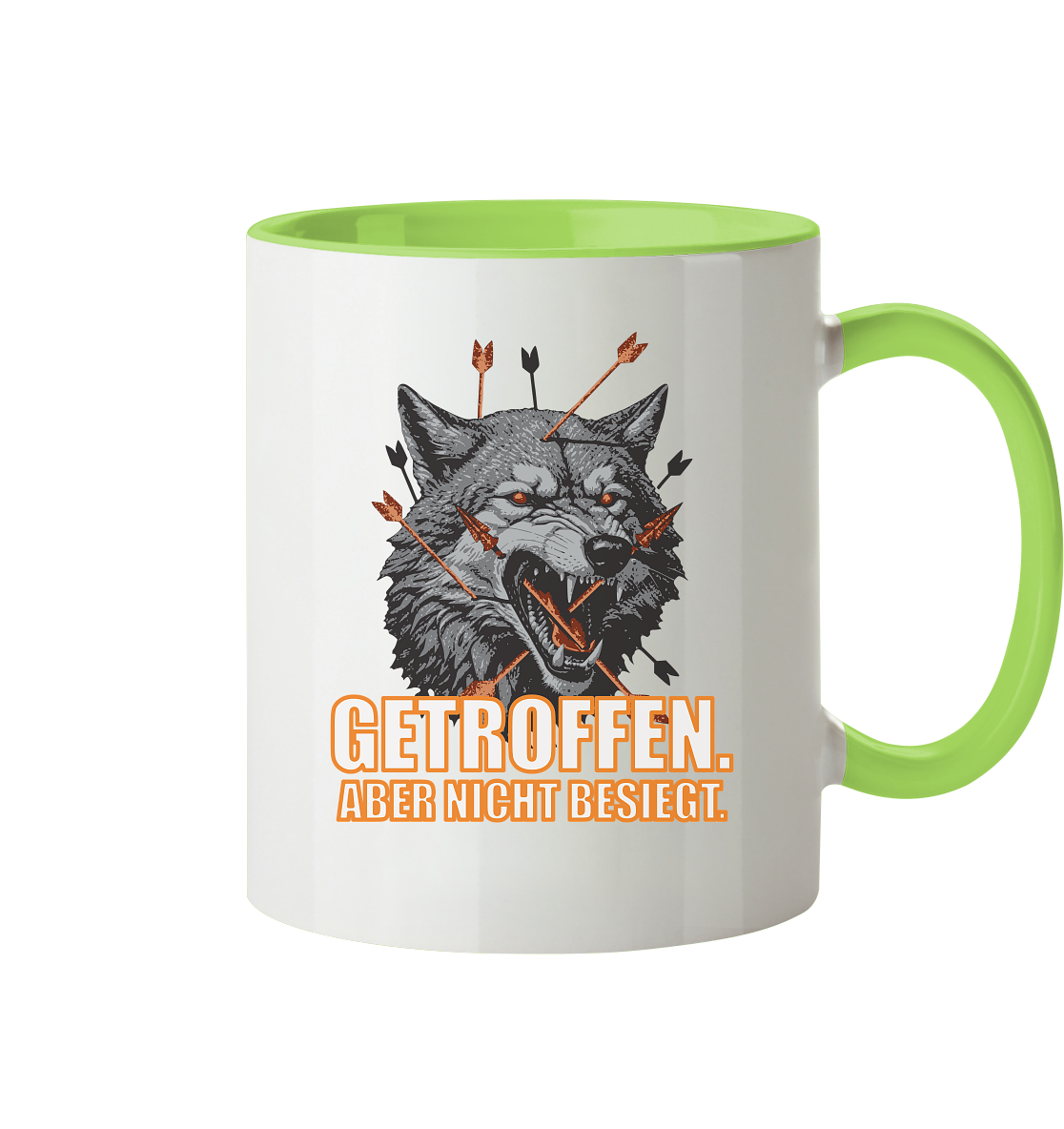 Alpha Wolf – Unbroken - Tasse zweifarbig