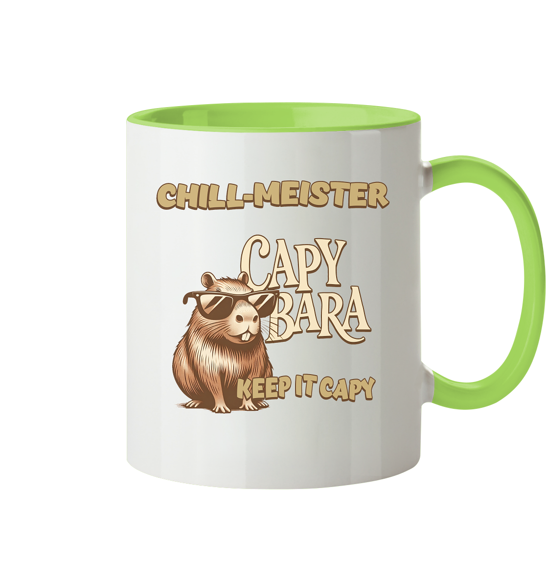 Chill-Meister Capybara – Keep it Capy (Bio & Premium) - Tasse zweifarbig