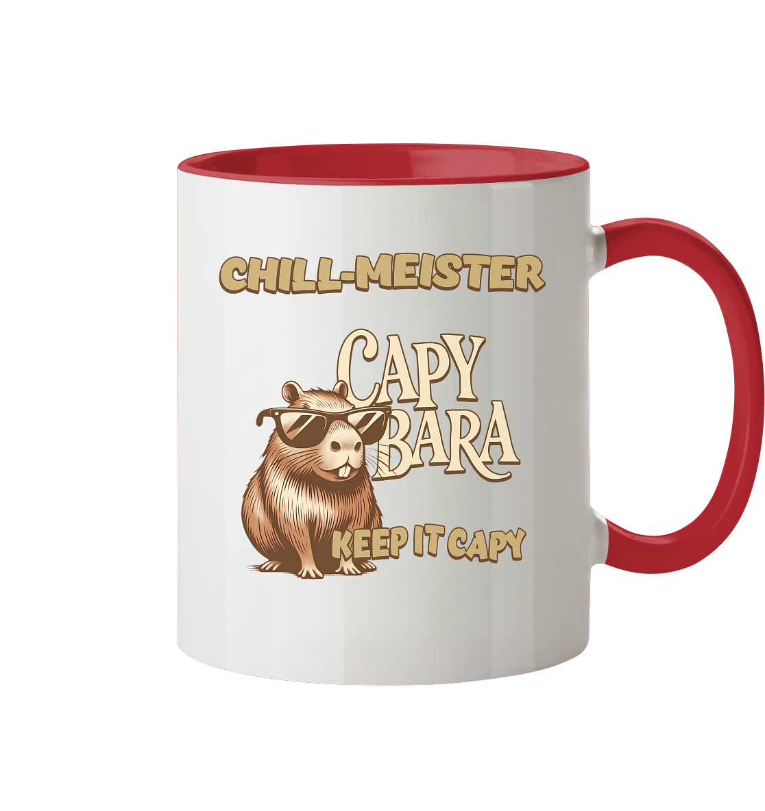 Chill-Meister Capybara – Keep it Capy (Bio & Premium) - Tasse zweifarbig