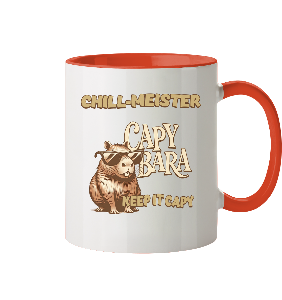 Chill-Meister Capybara – Keep it Capy (Bio & Premium) - Tasse zweifarbig