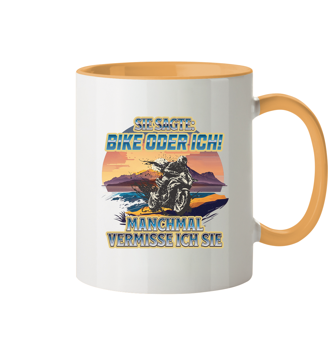 Bike oder Ich - DLzG - Tasse zweifarbig