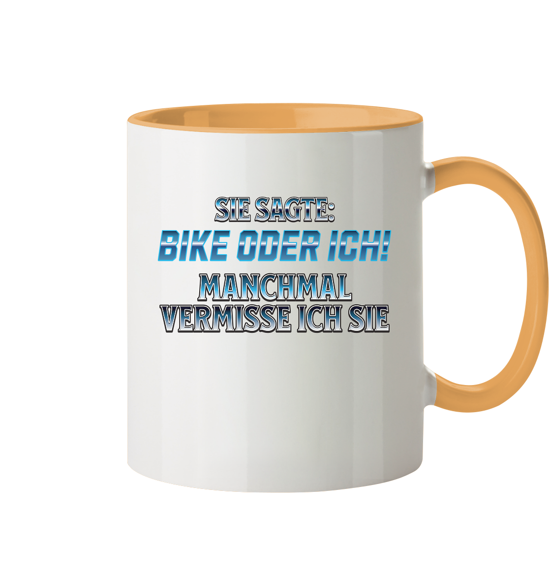 Biker - Bike oder Ich - Tasse zweifarbig