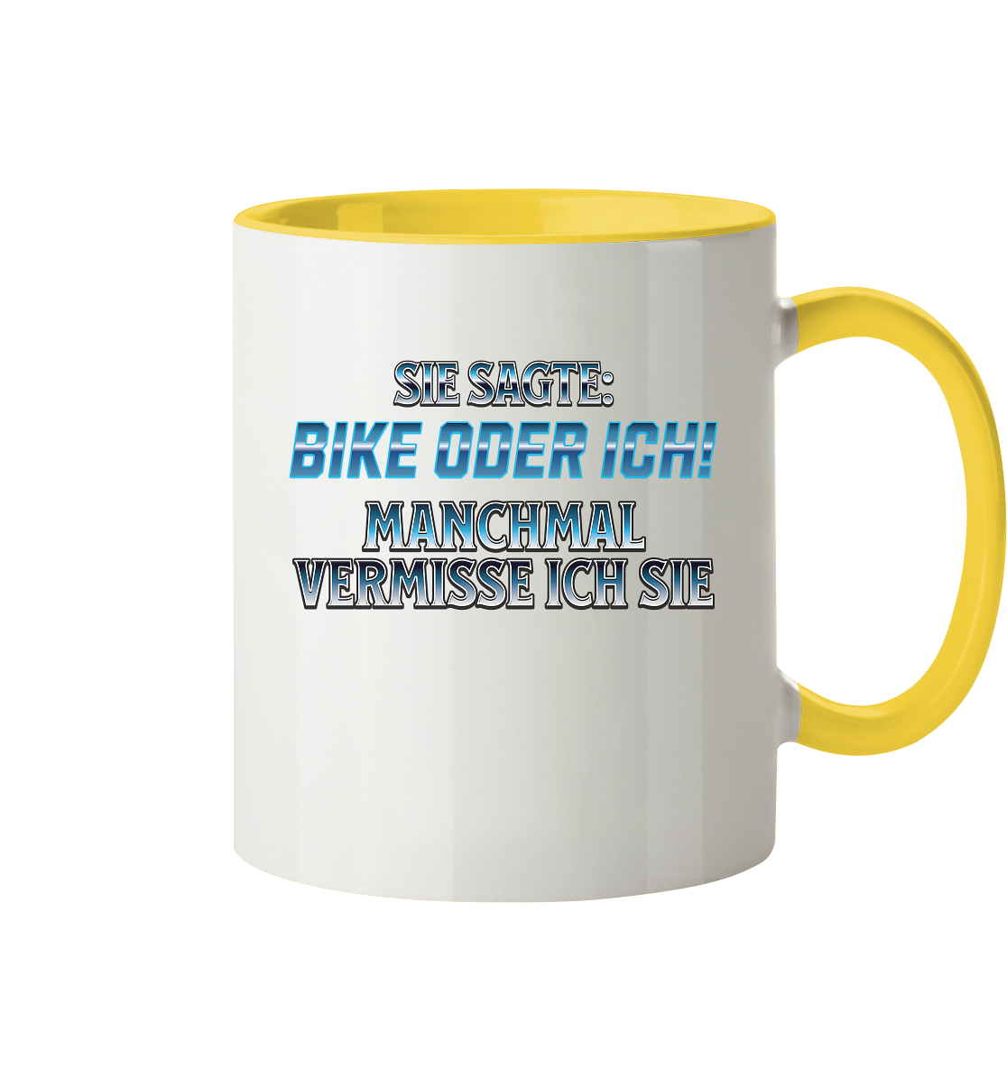 Biker - Bike oder Ich - Tasse zweifarbig