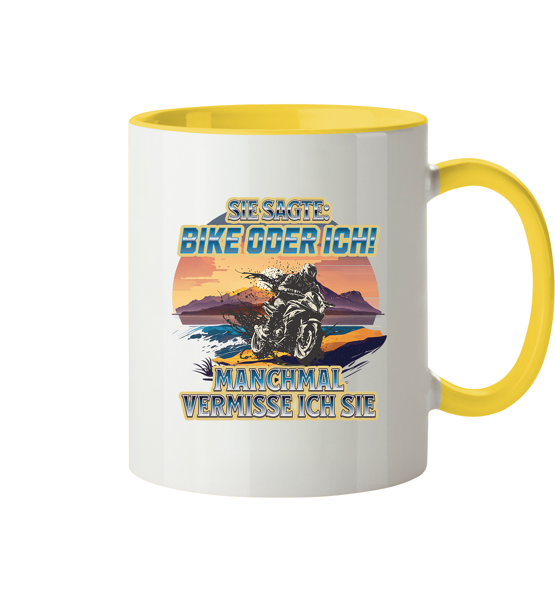 Bike oder Ich - DLzG - Tasse zweifarbig