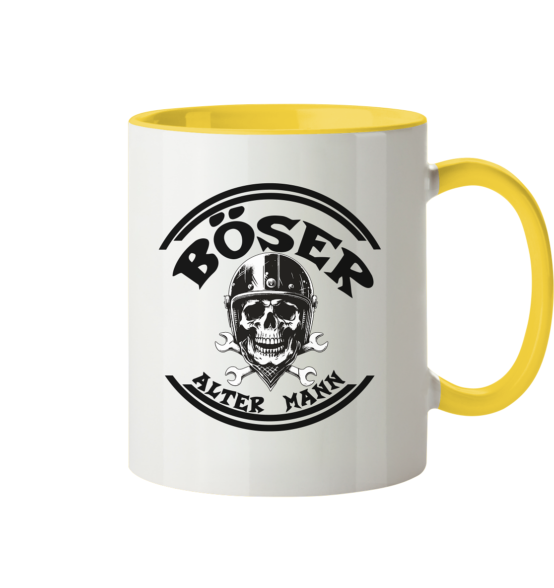 Tassen mit Aufdruck, Tasse zweifarbig, Tasse mit coolen Motiven,  Böser alter Mann