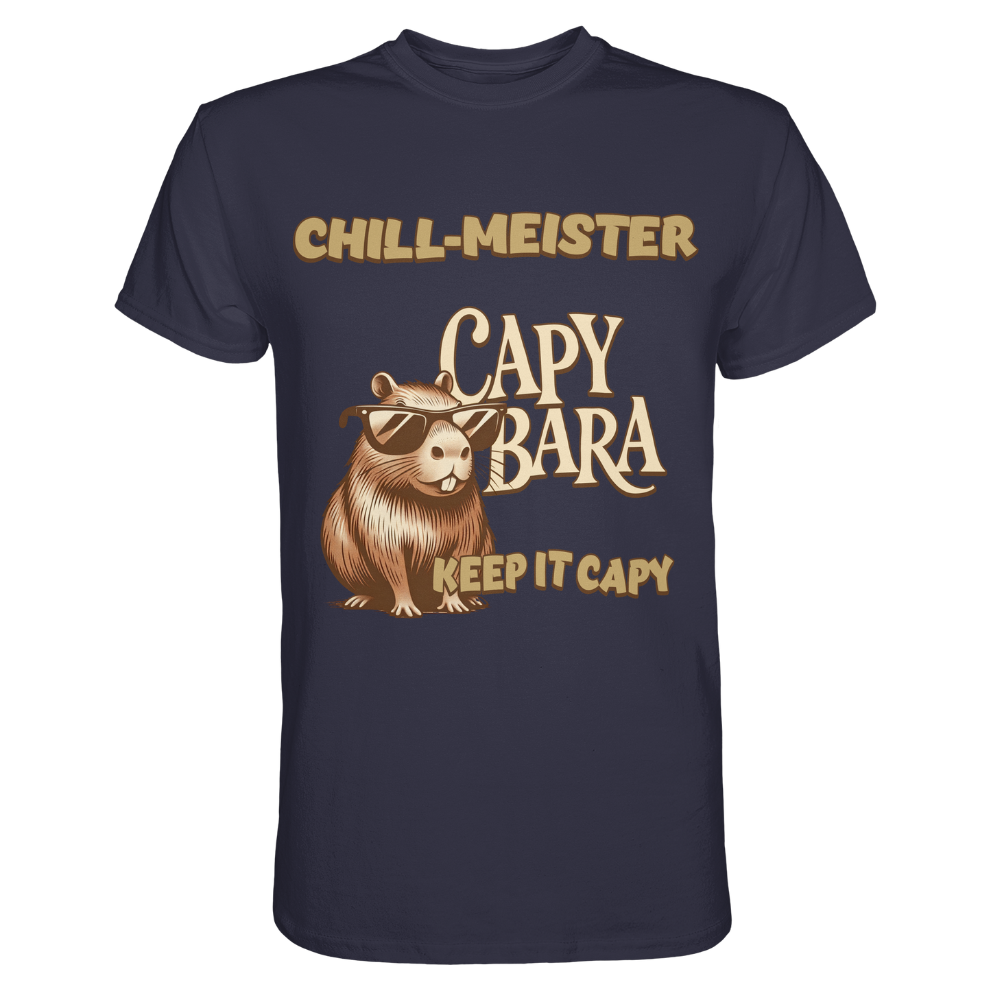 Chill-Meister Capybara – Keep it Capy (Bio & Premium) - Unisex Essential Premium Shirt
