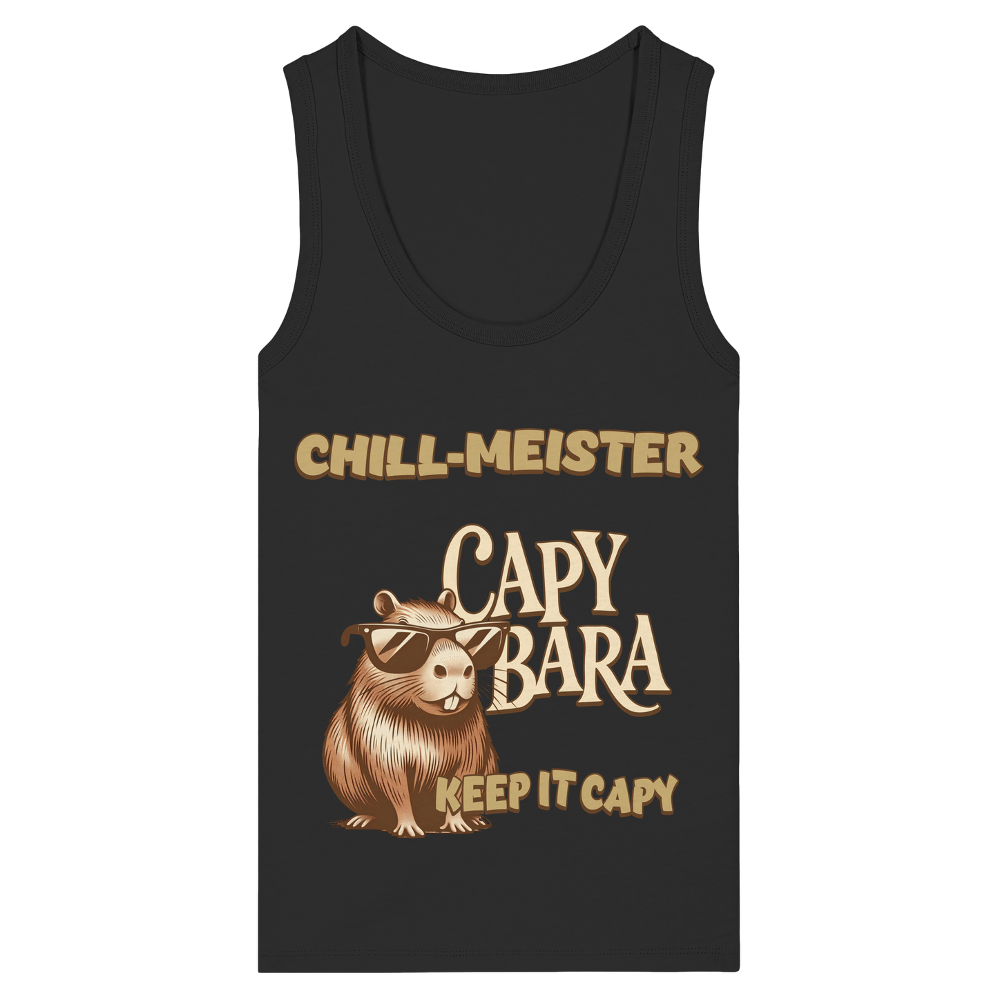 Chill-Meister Capybara – Keep it Capy (Bio & Premium) - Womens Organic Fitted Tank Top