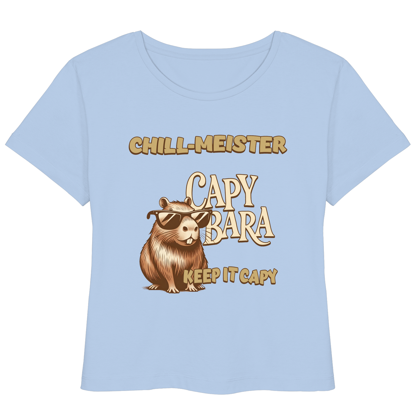 Chill-Meister Capybara – Keep it Capy (Bio & Premium) - Womens Organic Lightweight T-Shirt