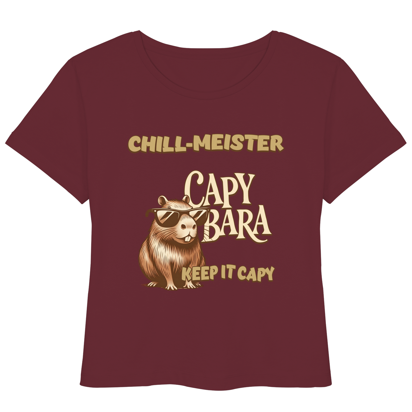 Chill-Meister Capybara – Keep it Capy (Bio & Premium) - Womens Organic Lightweight T-Shirt