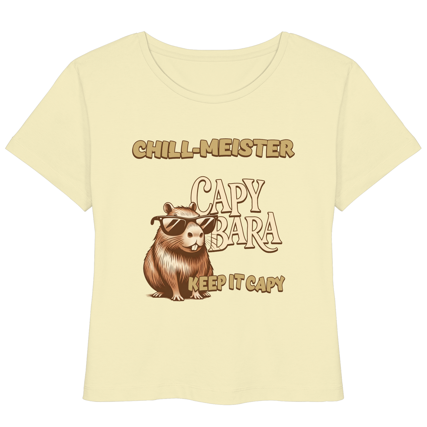 Chill-Meister Capybara – Keep it Capy (Bio & Premium) - Womens Organic Lightweight T-Shirt