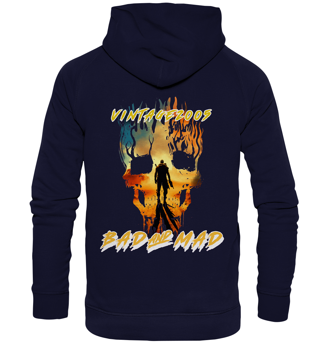 Vintage 2005- BAD AND MAD, streetwear, casual style - Basic Unisex Hoodie