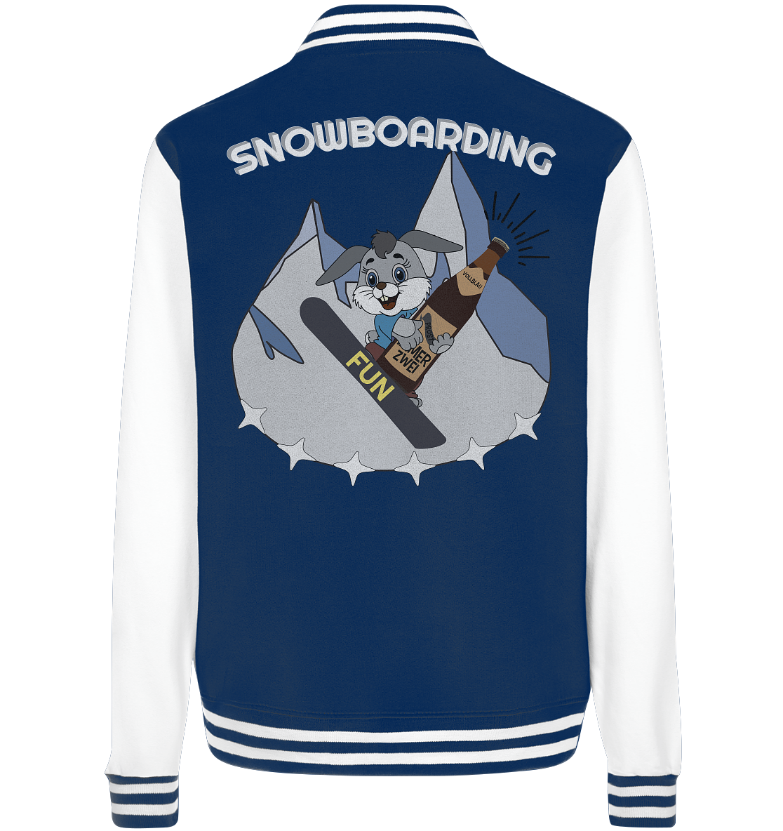 Snowboarder, Apres- Ski, Party danach, Piste, Helles Design - College Jacket