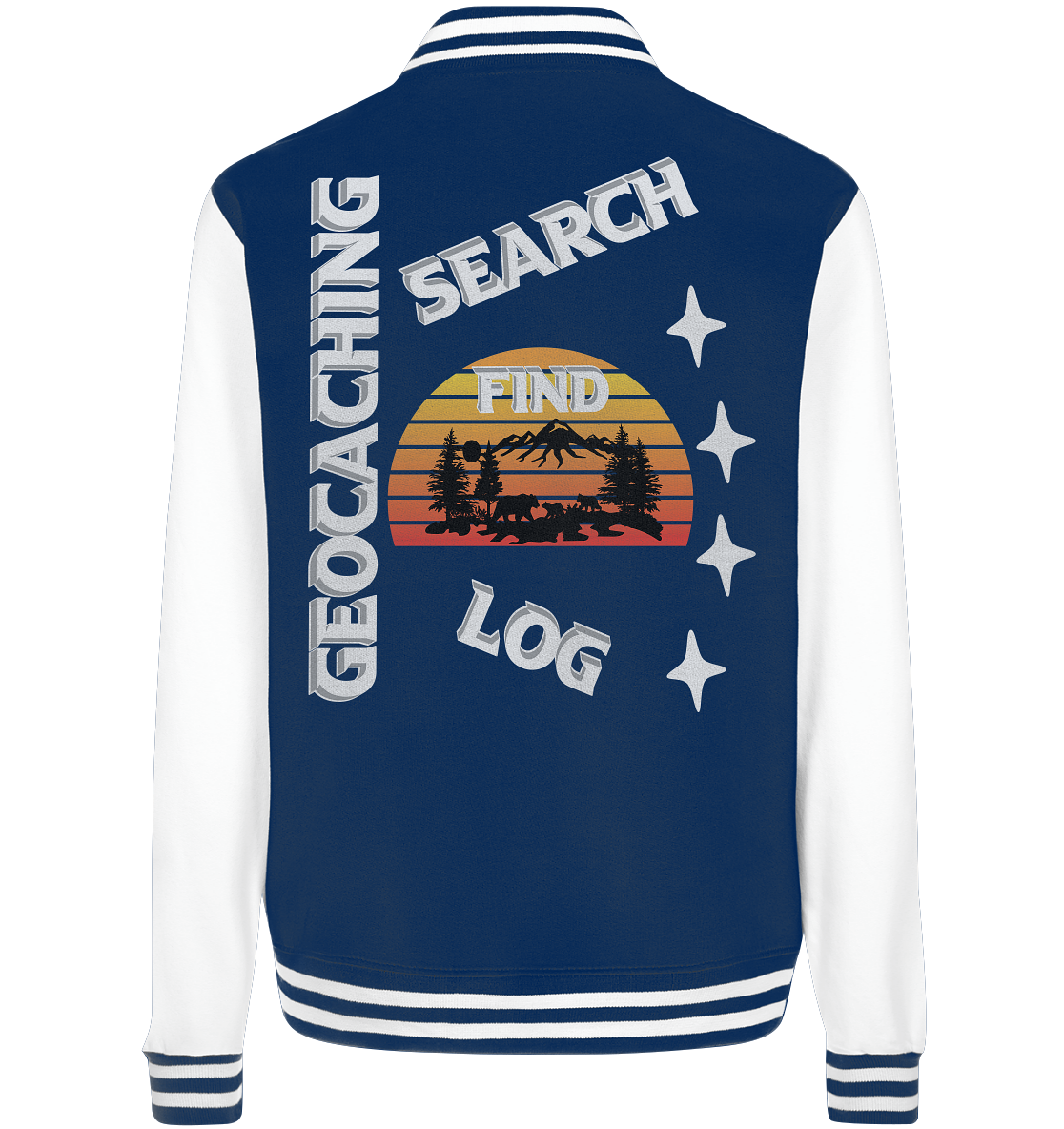 Geocaching-SEARCH-FIND-LOG, Cache Helles Design, Mounten - College Jacket