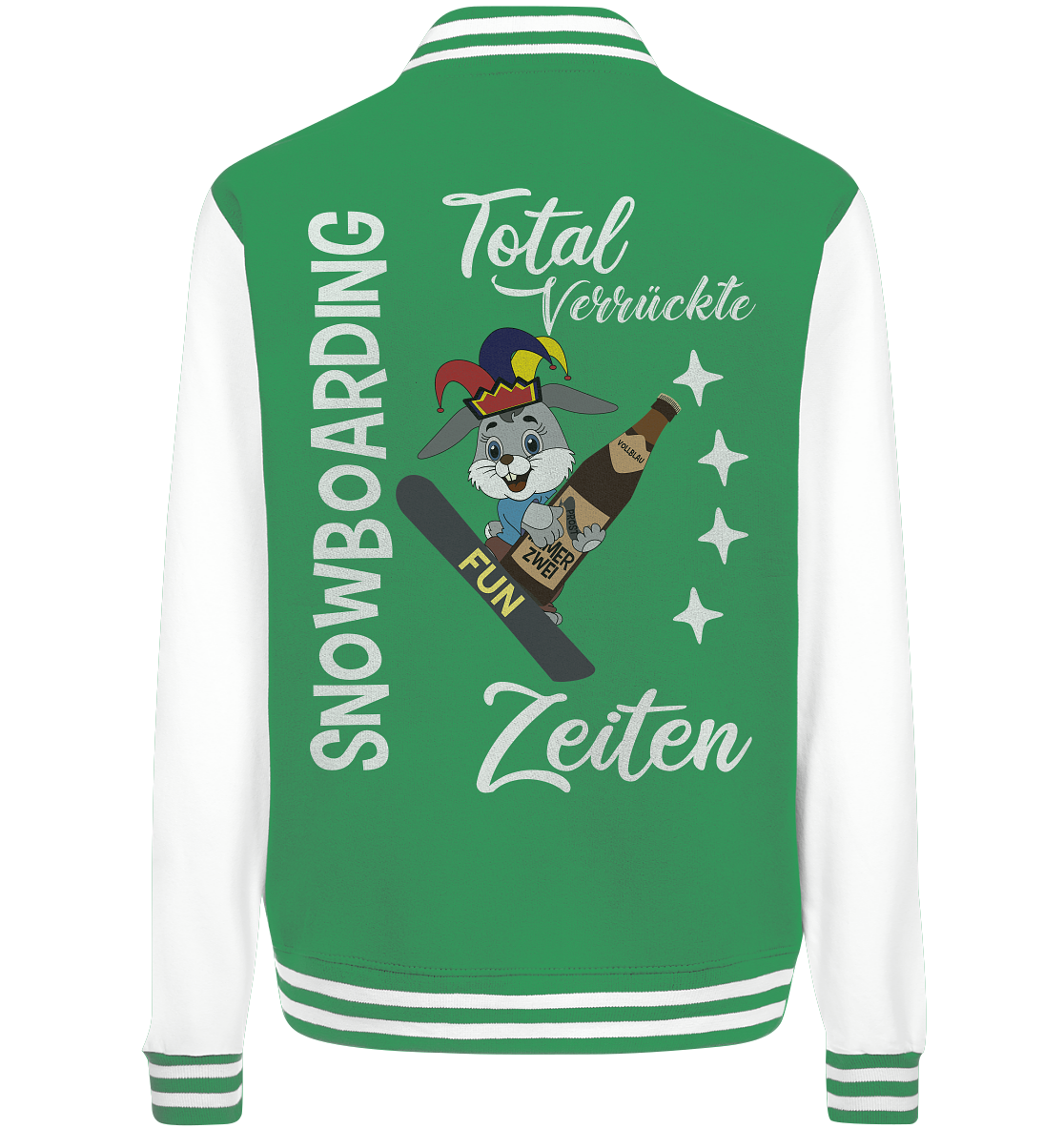 Snowboarding, verrückte Zeiten, Snowboarder, Osterhase - College Jacket