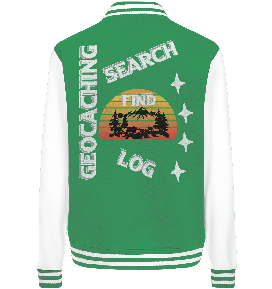 Geocaching-SEARCH-FIND-LOG, Cache Helles Design, Mounten - College Jacket