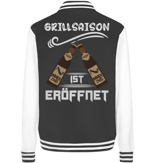 Grillsaison ist eröffnet, Grillen, Party, Feiern, Helles Design - College Jacket