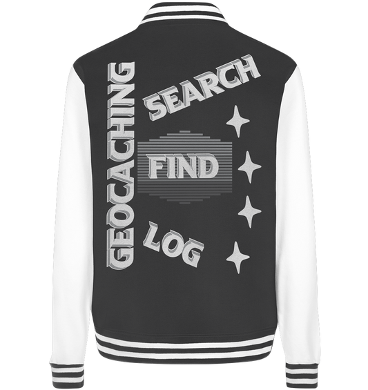 Geocaching-SEARCH-FIND-LOG, Cache Helles Disign Sterne - College Jacket