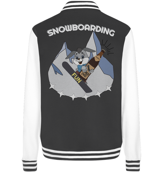 Snowboarder, Apres- Ski, Party danach, Piste, Helles Design - College Jacket