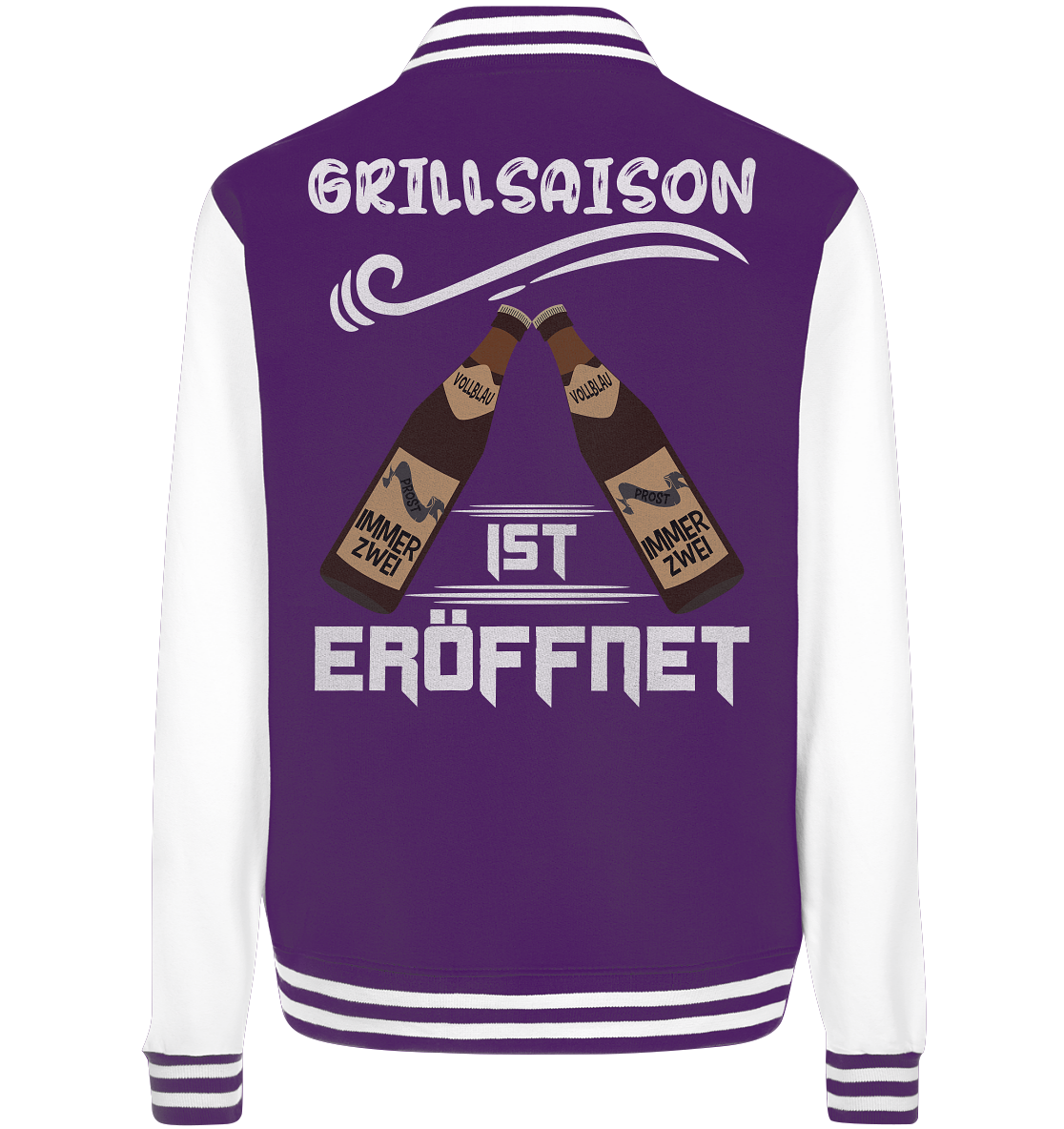 Grillsaison ist eröffnet, Grillen, Party, Feiern, Helles Design - College Jacket