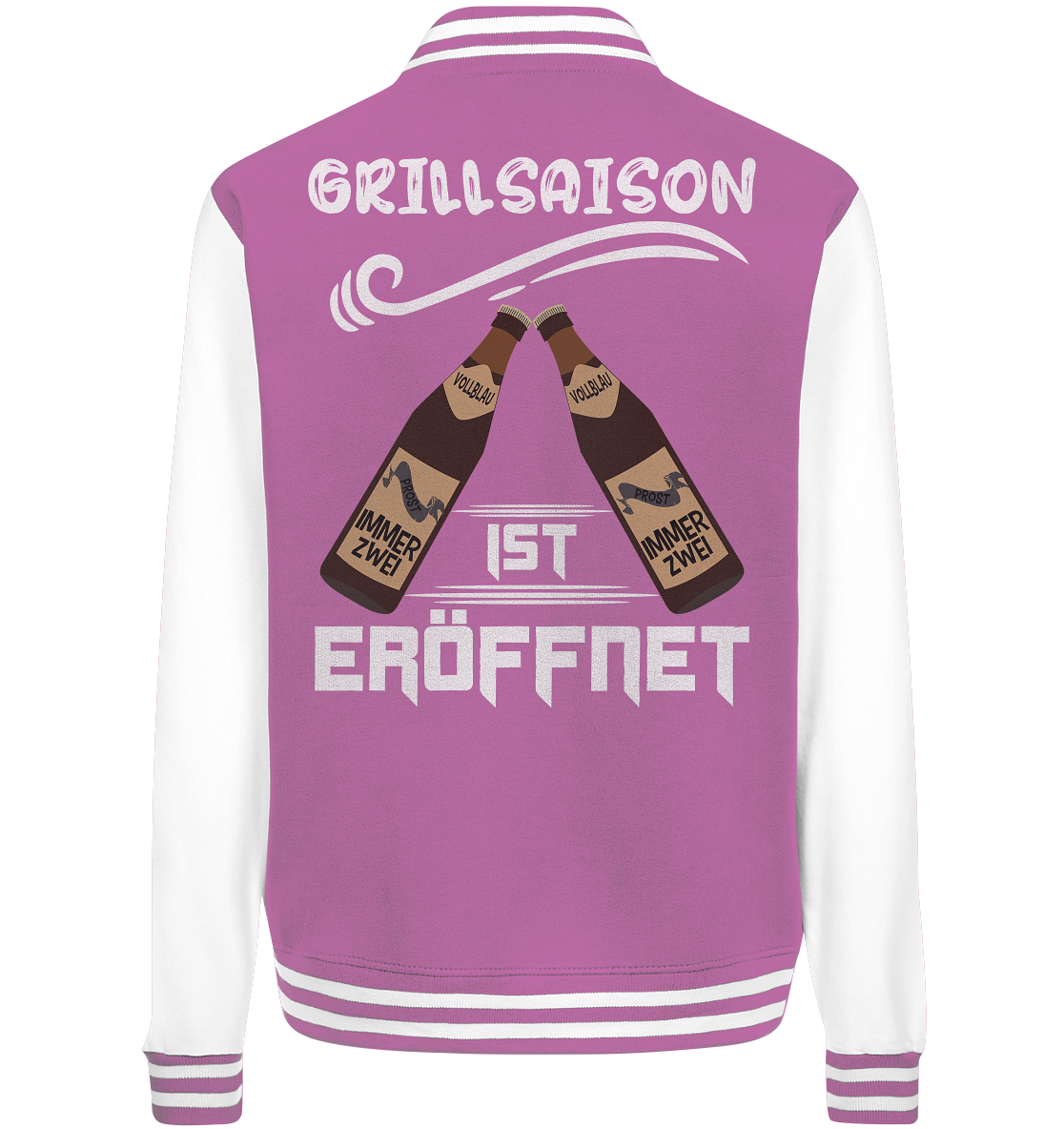 Grillsaison ist eröffnet, Grillen, Party, Feiern, Helles Design - College Jacket