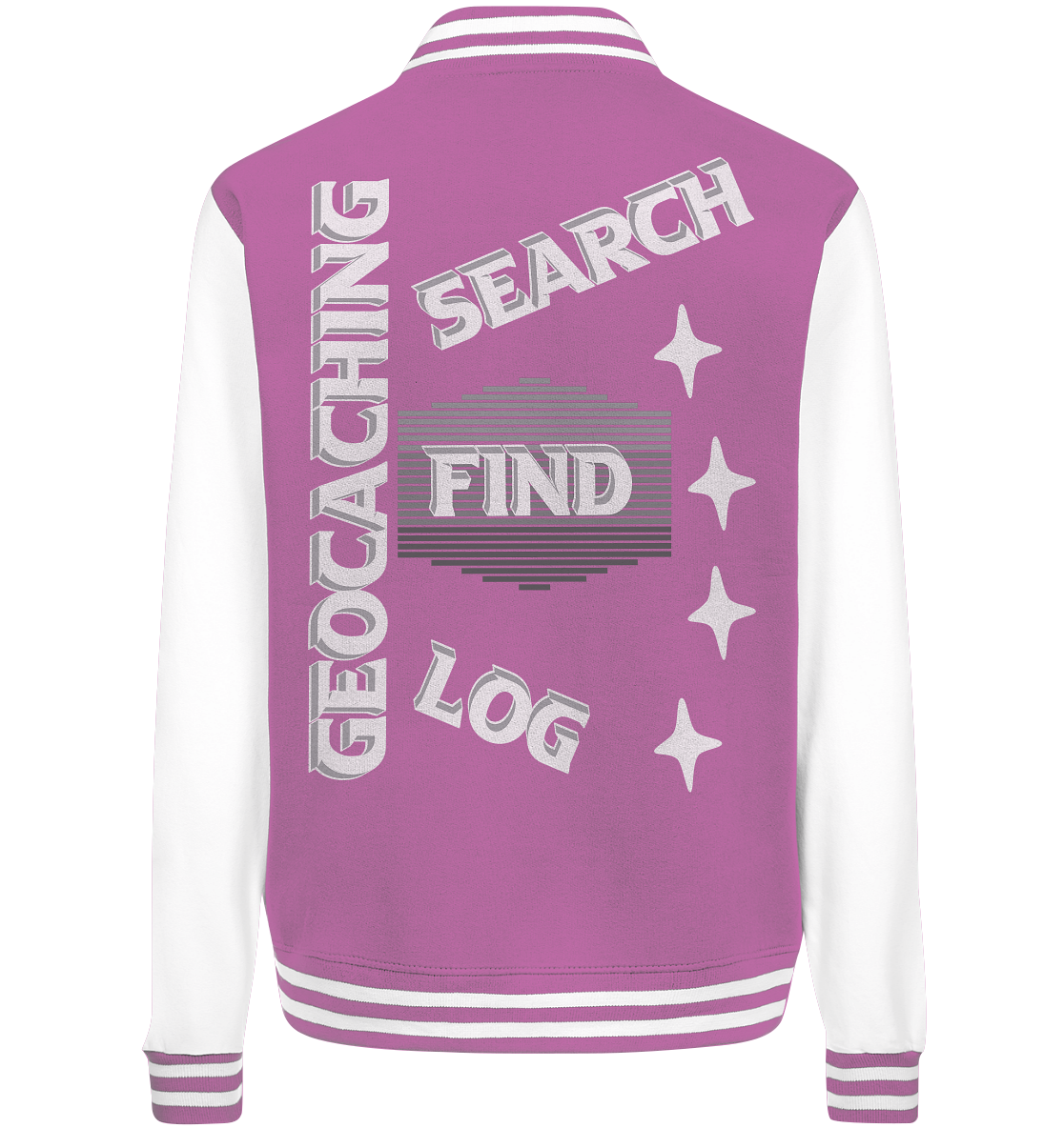 Geocaching-SEARCH-FIND-LOG, Cache Helles Disign Sterne - College Jacket