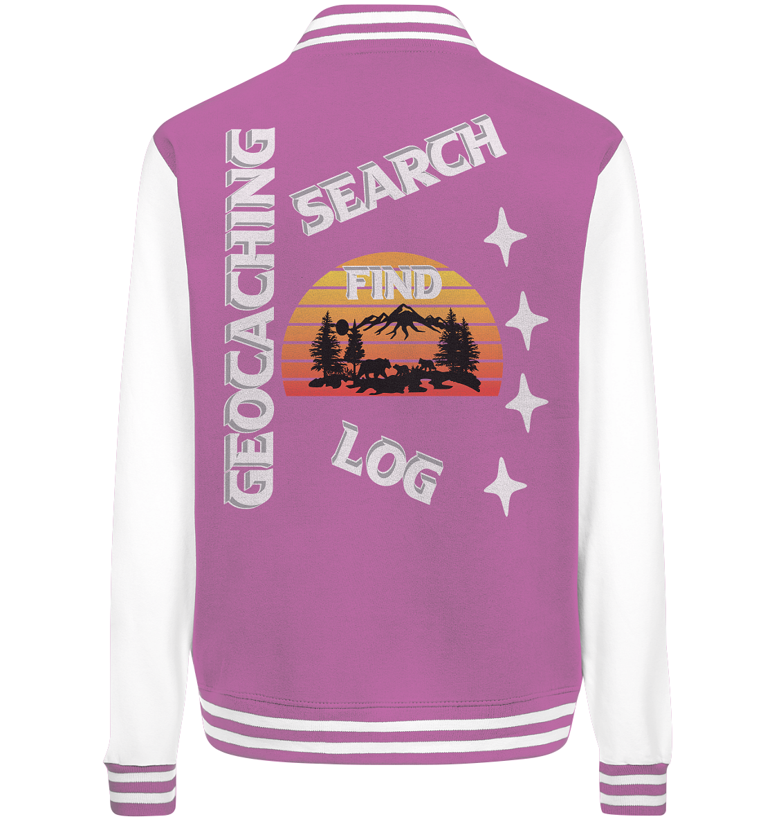 Geocaching-SEARCH-FIND-LOG, Cache Helles Design, Mounten - College Jacket